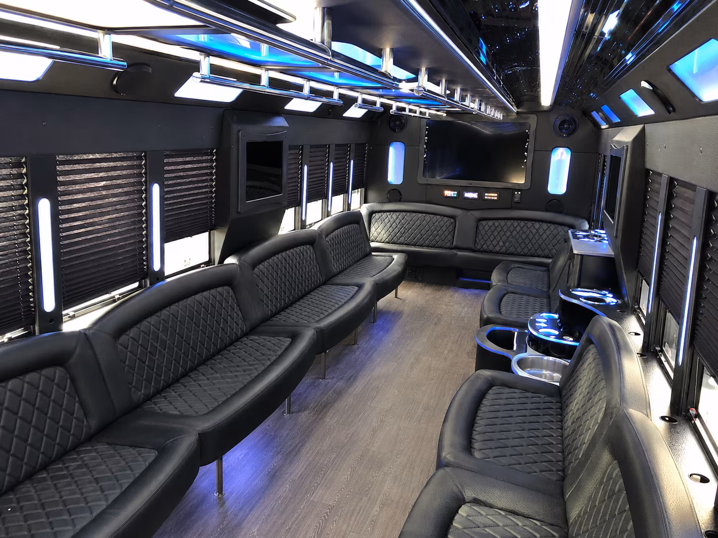 Baltimore Birthday, Sweet 16, & Quinceañera Transportation party bus exterior