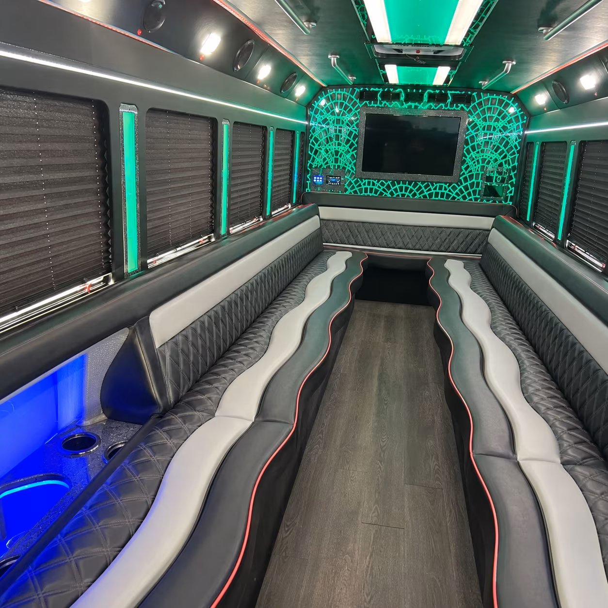 Baltimore Concert & Music Festival Transportation party bus interior