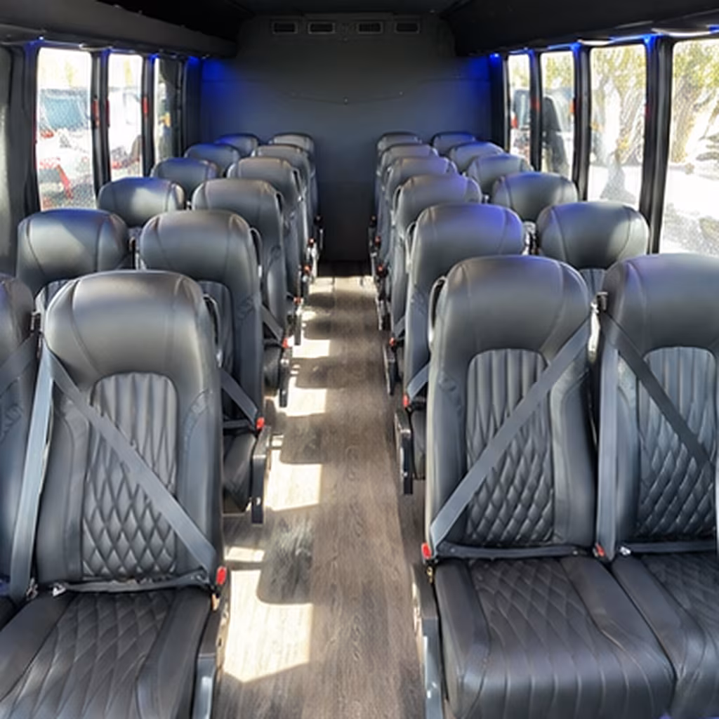 Baltimore School Event Transportation party bus interior