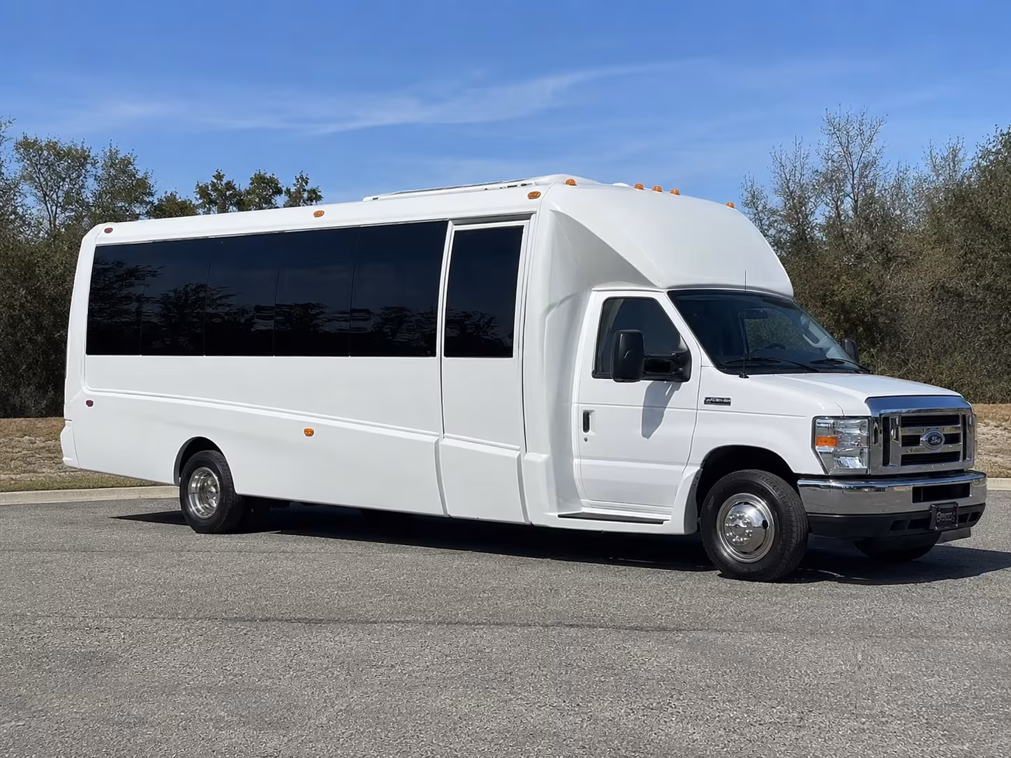 Interior of a party bus rental serving Baltimore