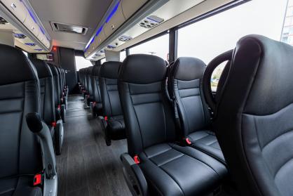 Harrisburg 45 Passenger Mini Coach Interior