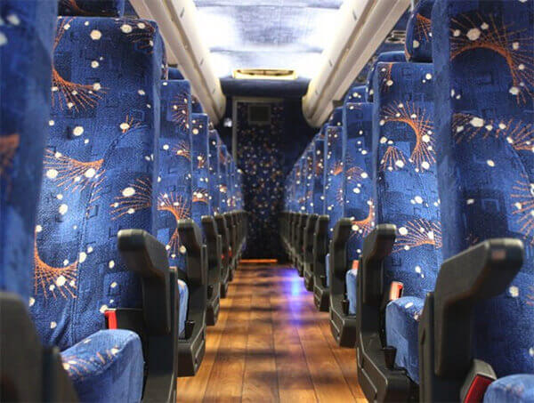 Bowie 50 passenger Charter Bus Interior