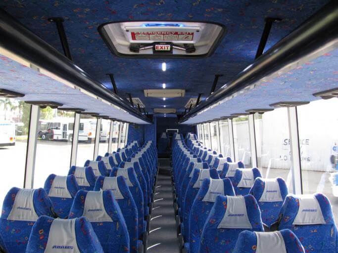 Roanoke 56 Passenger Charter Bus Interior