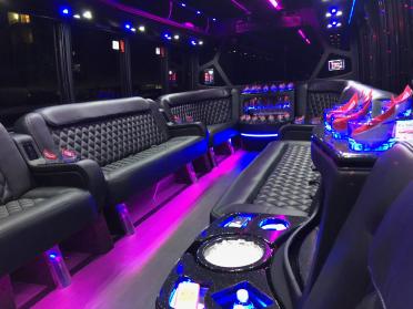 College Park 15 Passenger Party Bus Interior