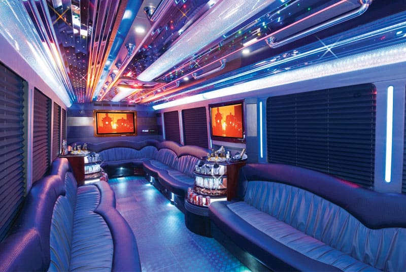 Rockville 20 Passenger Party Bus Interior