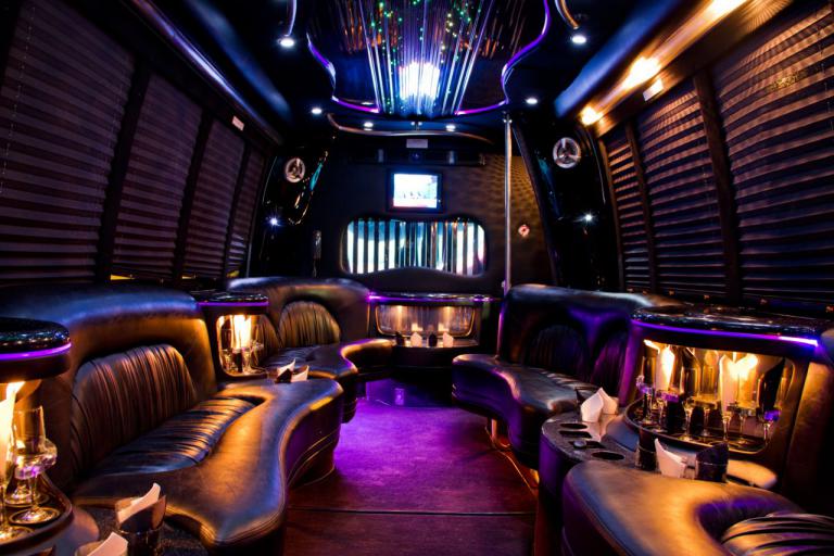 College Park 22 Passenger Party Bus Interior