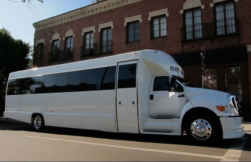 Newport News 30 Passenger Party Bus White