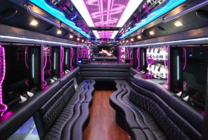 College Park 50 Passenger Party Bus Interior